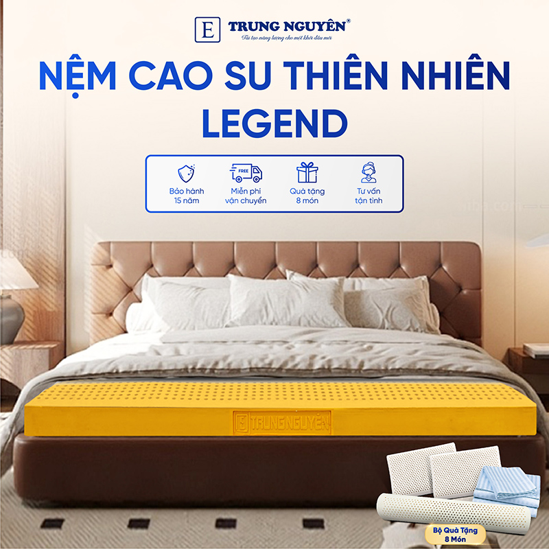 Nệm Cao Su Thiên Nhiên Trung Nguyên Legend