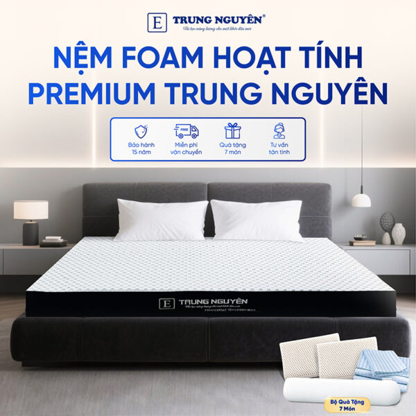Nệm Foam Hoạt Tính Premium Trung Nguyên