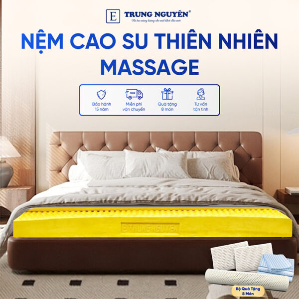 Nệm Cao Su Thiên Nhiên Trung Nguyên Massage