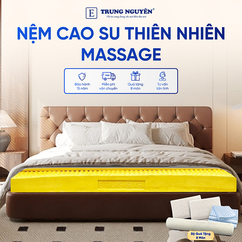 Nệm Cao Su Thiên Nhiên Trung Nguyên Massage