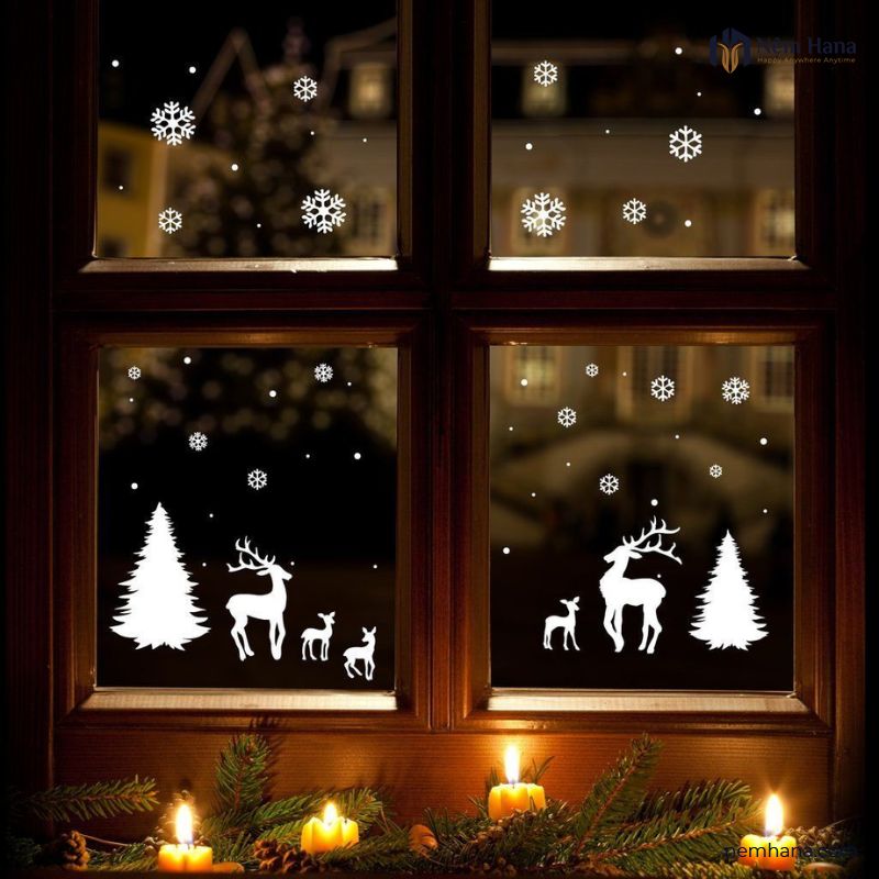 Concept trang trí Noel ở cửa sổ